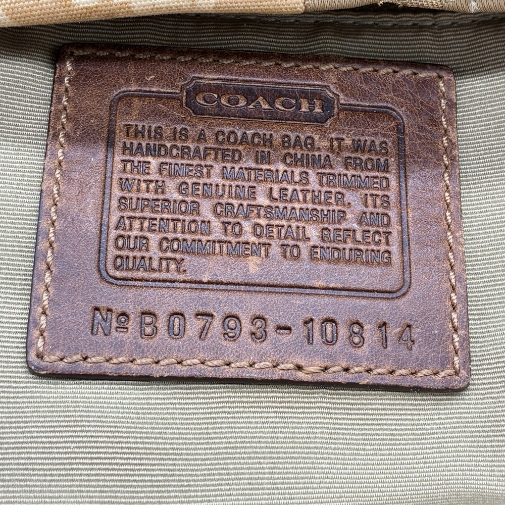 Coach Carly 10814 Y2K Patchwork Signature Hobo Shoulder Bag Brown Tan Canvas - Picture 9 of 16